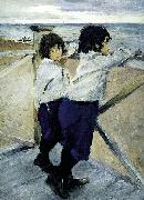 Valentin Serov Children. Sasha and Yura Serov Spain oil painting artist